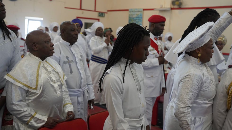 New members and worshippers gathered at church